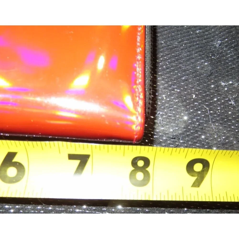 Juicy Couture Vibrant Red Patent Vegan Leather Zip Around Long Accordion Wallet